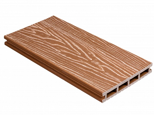 Террасная доска из ДПК Altay Decking пустотелая Тик